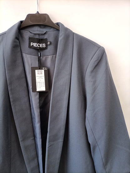 PIECES.Blazer larga azul T.L