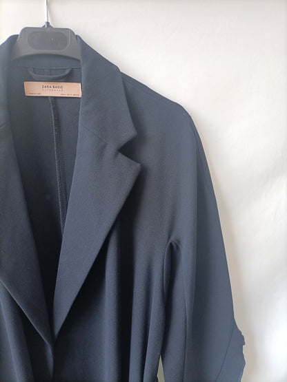 ZARA. Long blue Ts coat