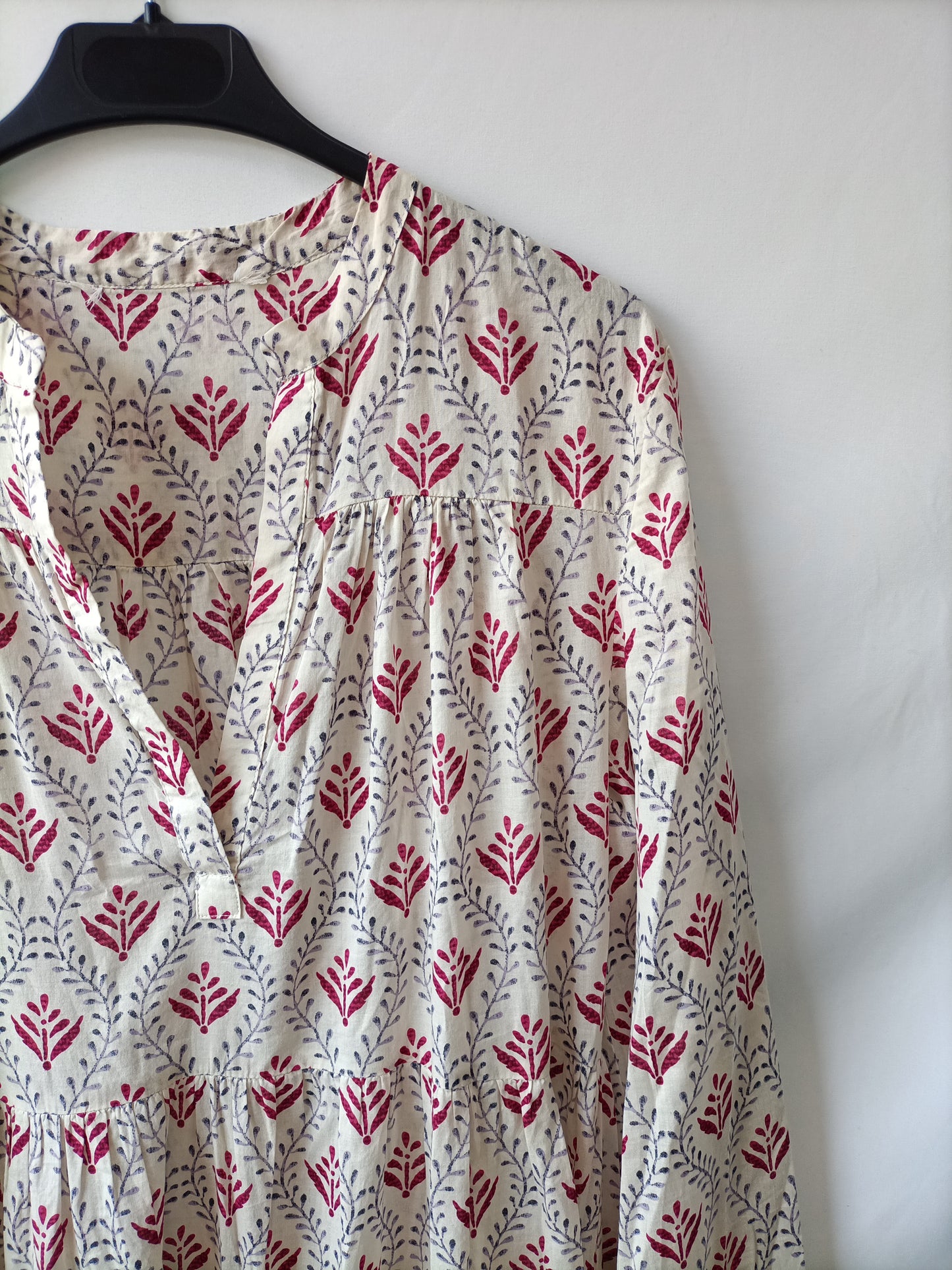 OTRAS. Vestido largo beige flore T.u(s/m)