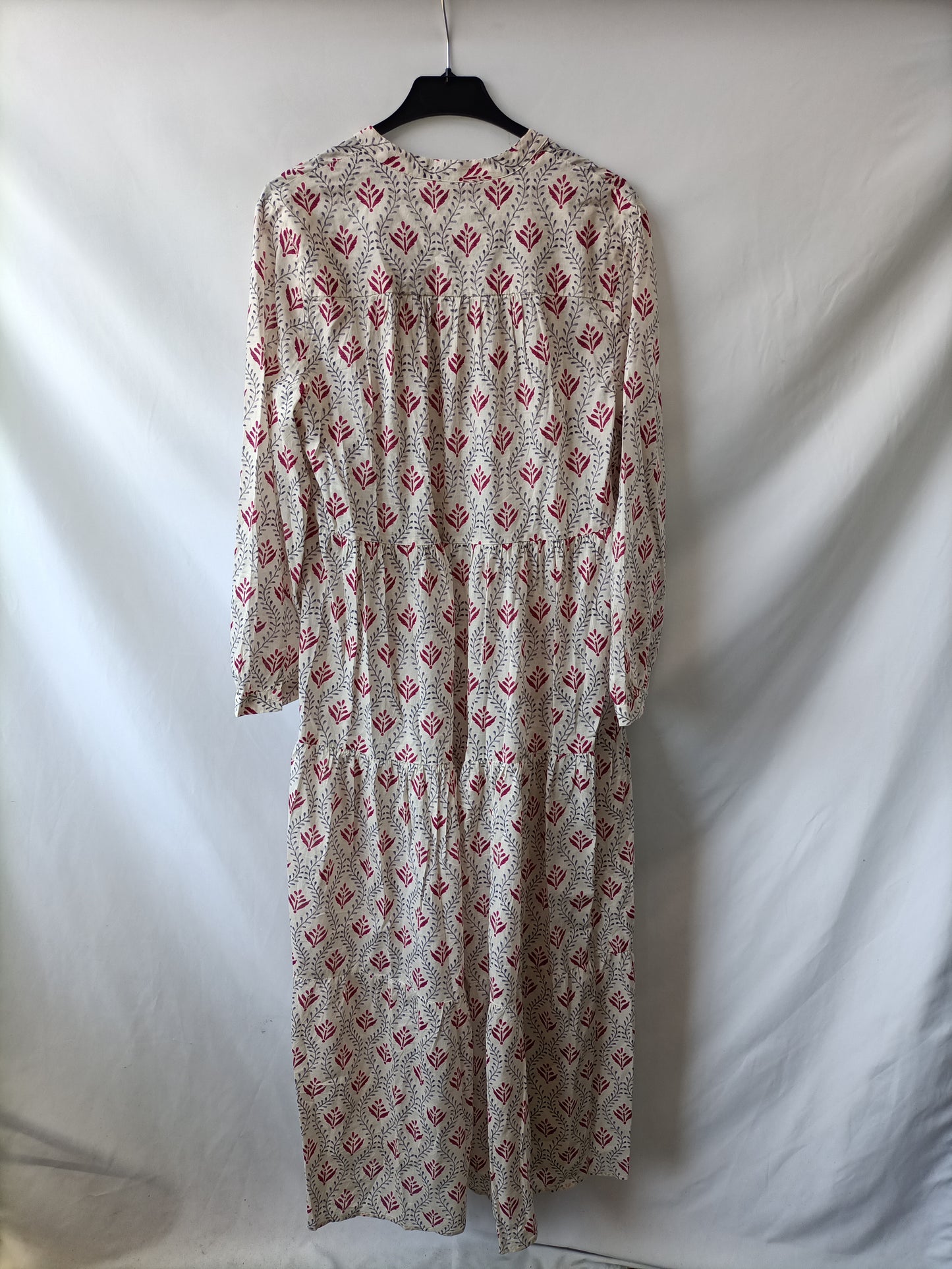 OTRAS. Vestido largo beige flore T.u(s/m)