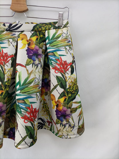 CHOISE. Falda corta flores neopreno T.m