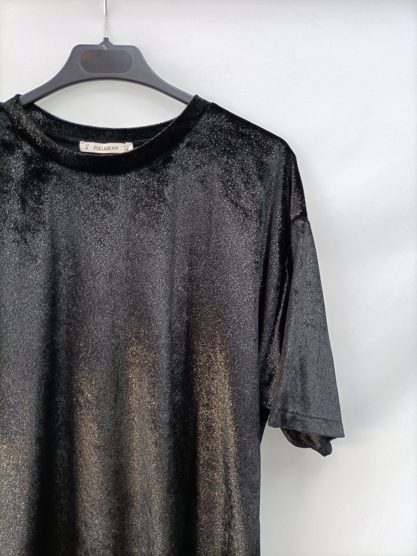 PULL&amp;BEAR.Silver reflection velvet dress Tm