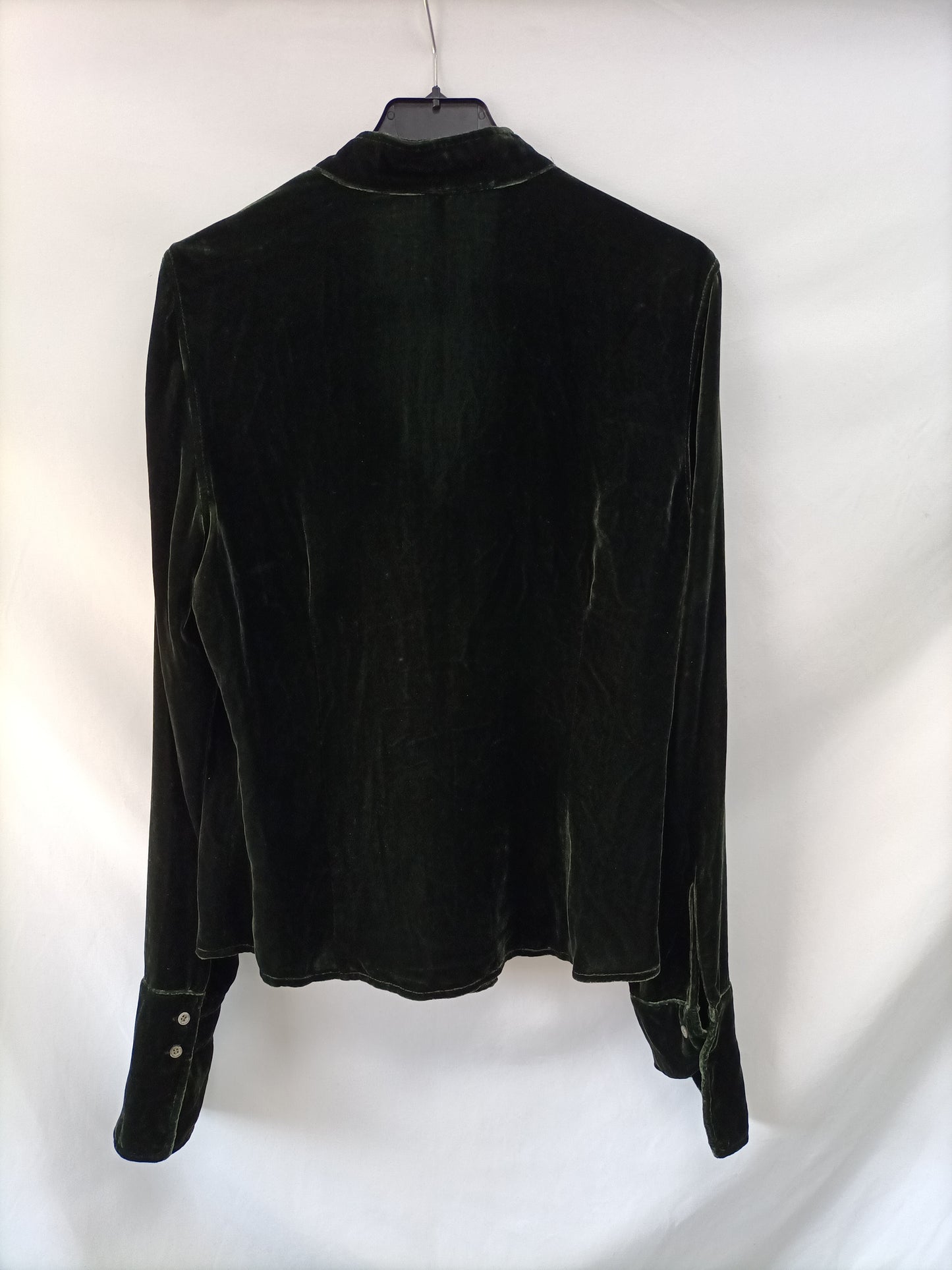 POLO JEANS RL. Blusa verde terciopelo T.L