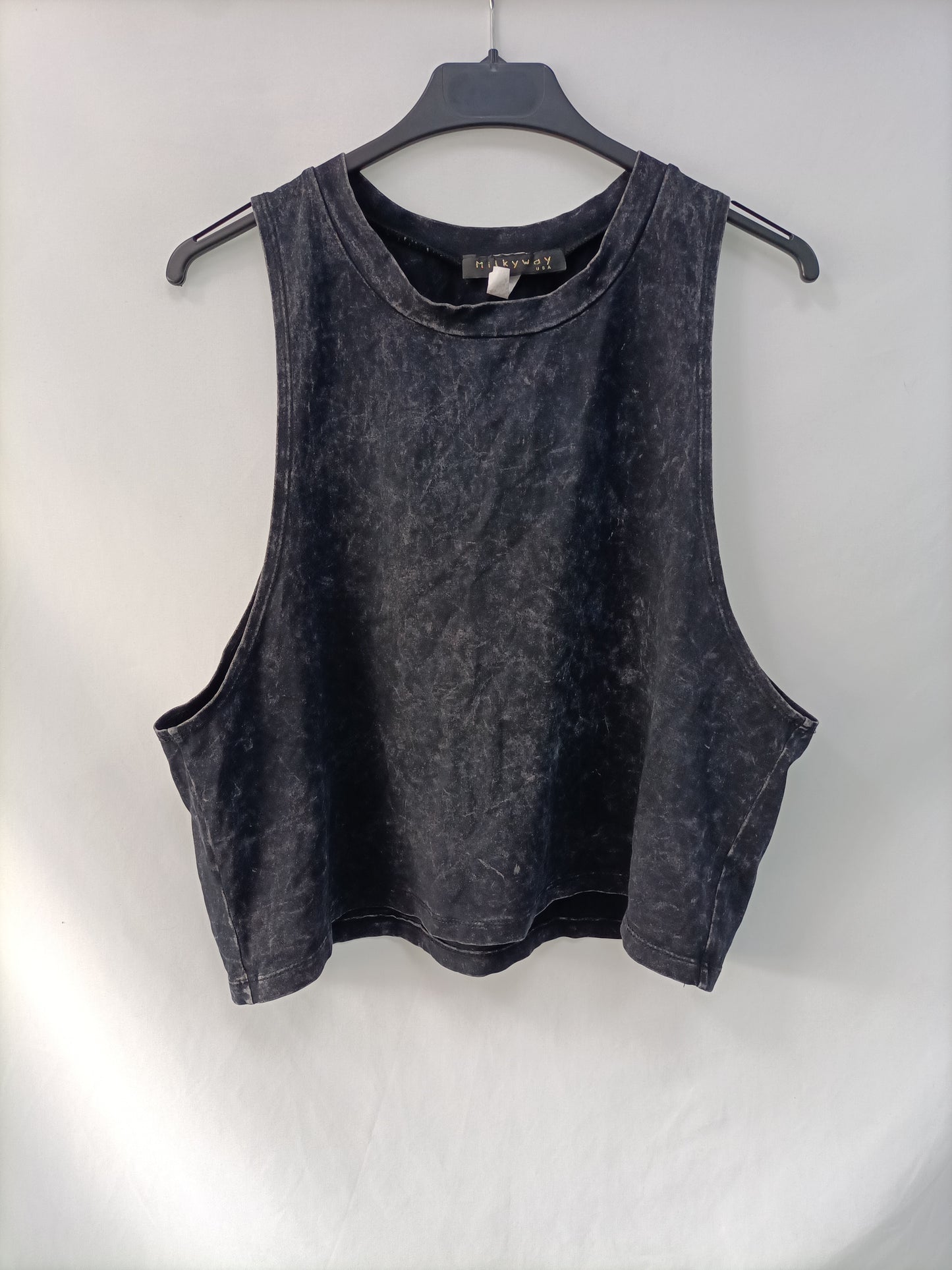 MILKYWAY. Camiseta negra tie dye Tu (m)