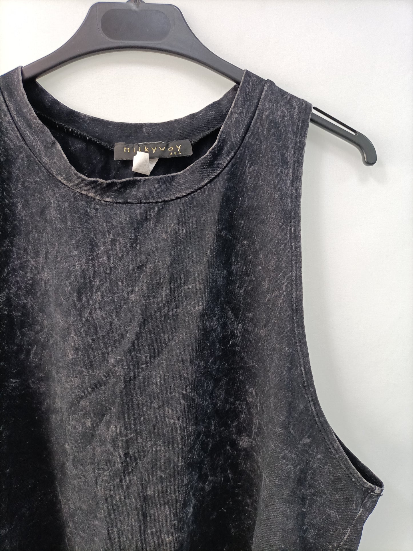 MILKYWAY. Camiseta negra tie dye Tu (m)