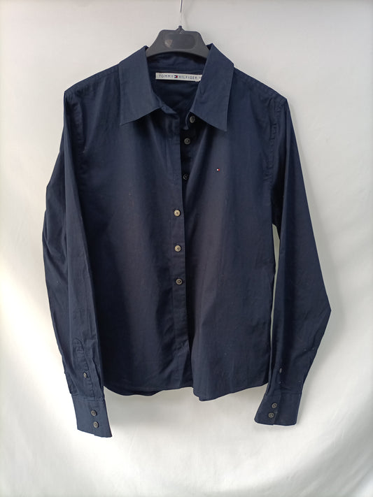 TOMMY HILFIGER. Slim-fit blue shirt S.10 (M)