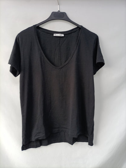 ZARA. Camiseta negra T.m