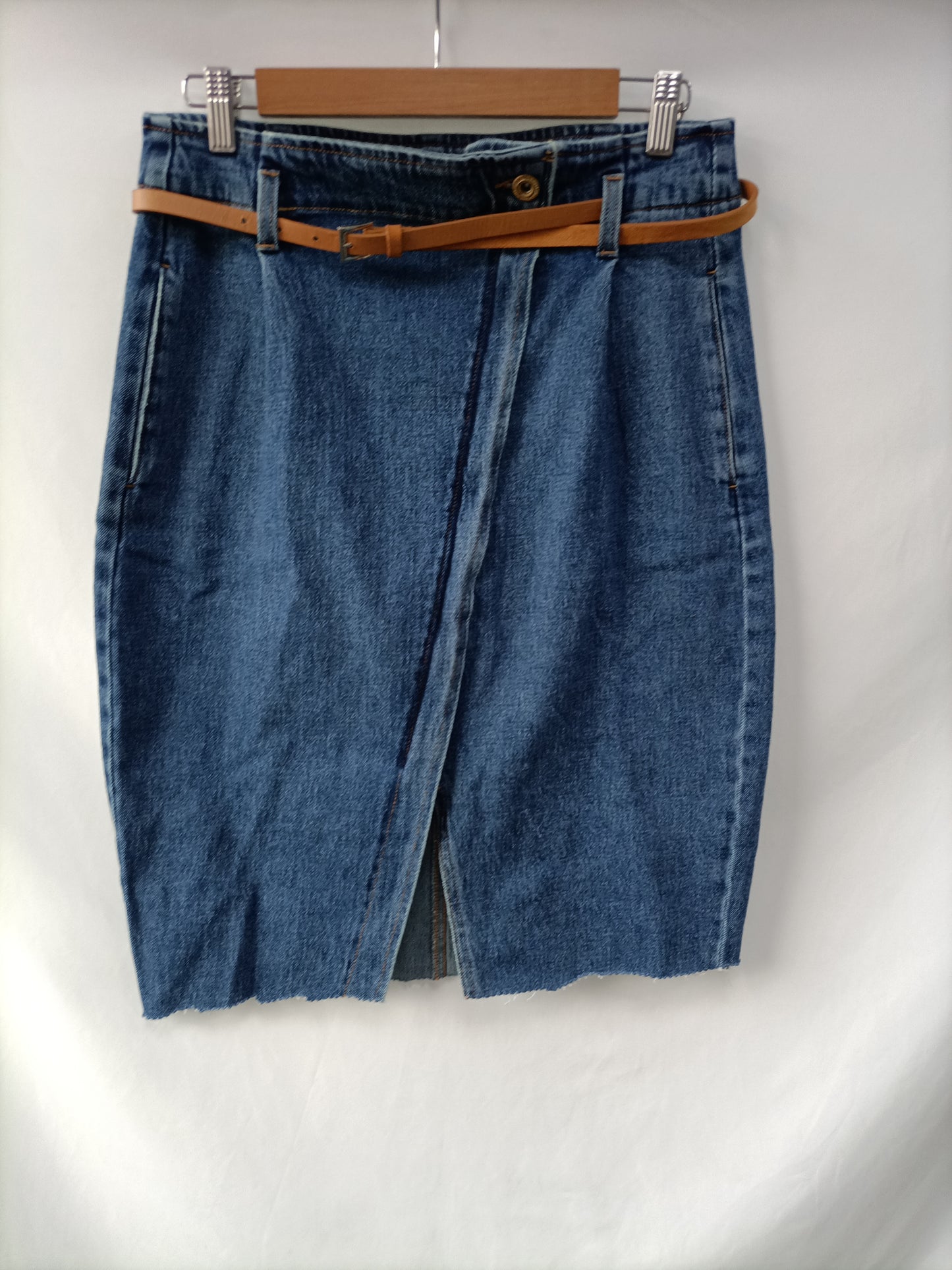 ZARA. Dalda vaquera cremallera T.l