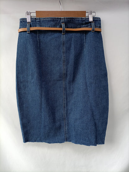 ZARA. Dalda vaquera cremallera T.l