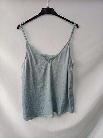 MANGO. Agua Tm green lingerie top