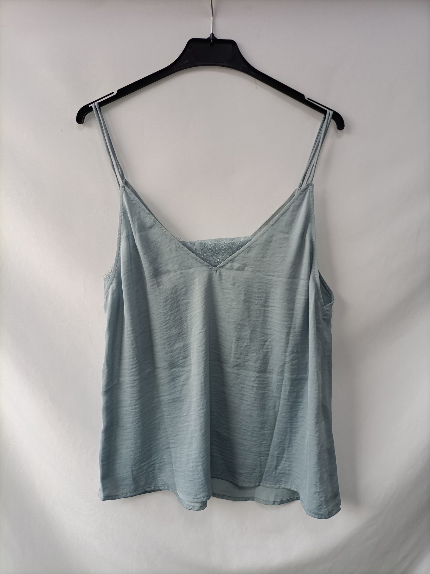 MANGO. Agua Tm green lingerie top