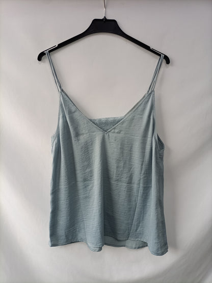 MANGO. Agua Tm green lingerie top