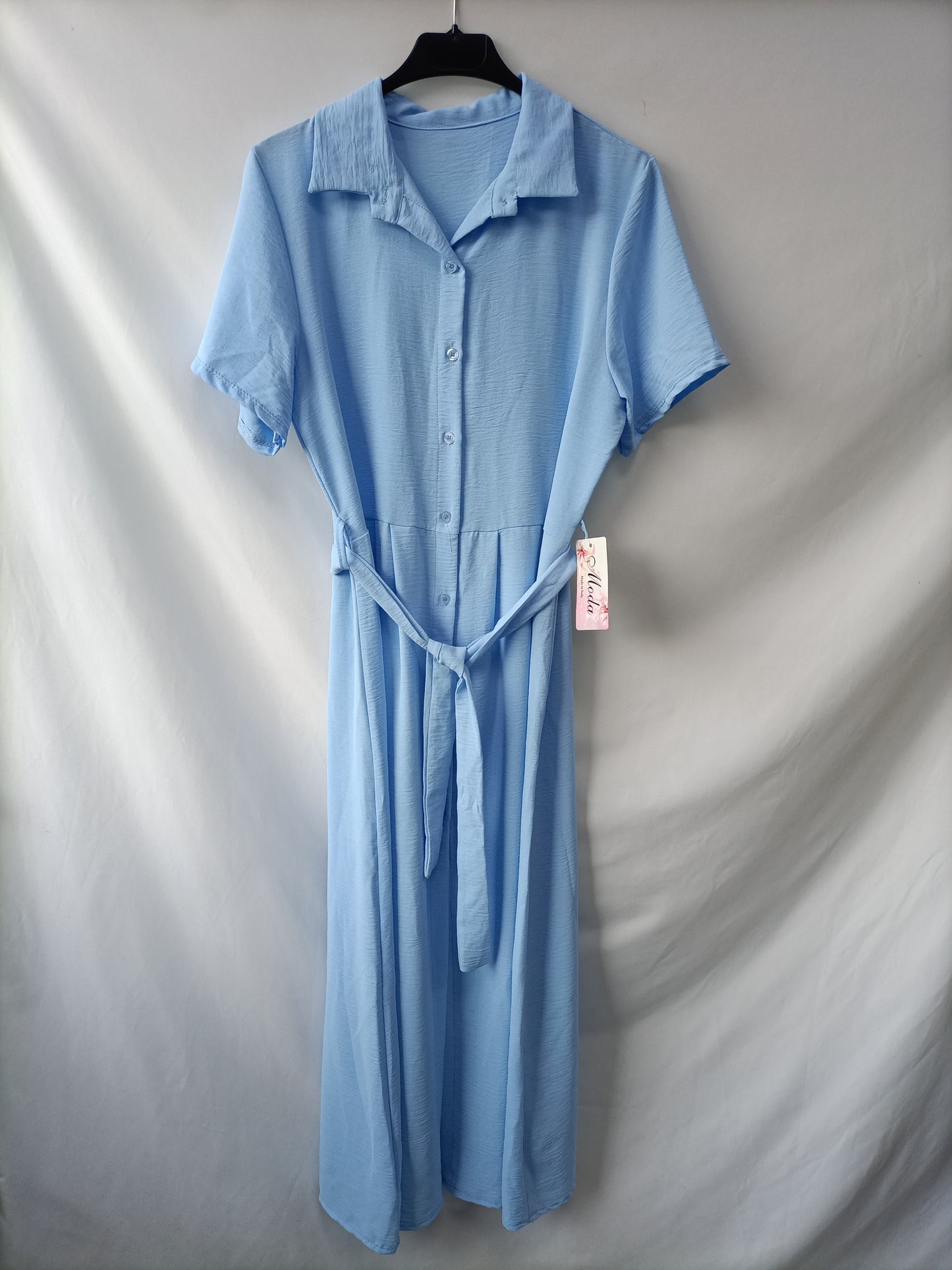 OTRAS. Vestido midi azul Tu(m)