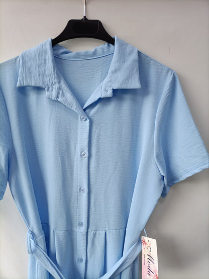 OTRAS. Vestido midi azul Tu(m)