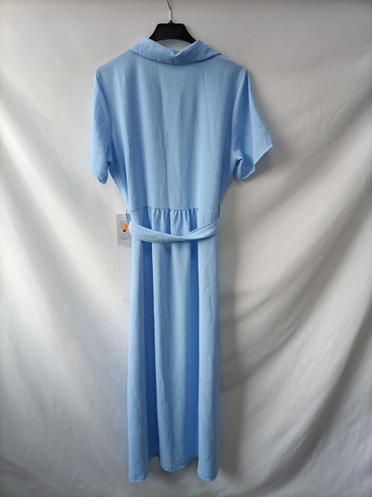 OTRAS. Vestido midi azul Tu(m)