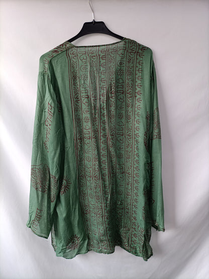 OTRAS. Bluson étnico verde Tu(s/m)