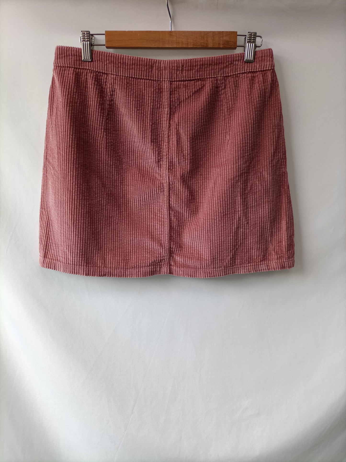 GREEN COAST. Falda pana rosa T.40