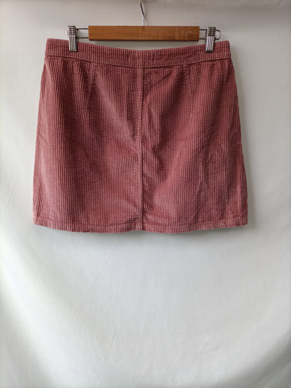 GREEN COAST. Falda pana rosa T.40