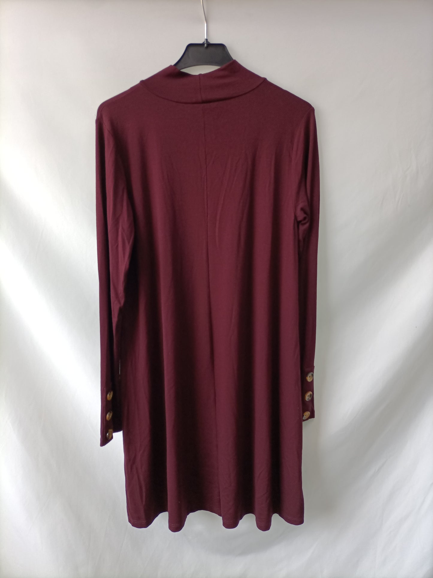 PULL&amp;BEAR. Tl stretch burgundy dress