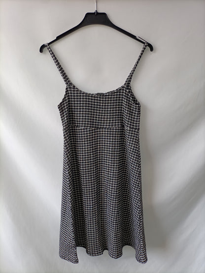 MANGO. Vestido corto cuadro T.m