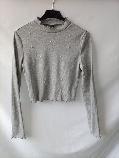 SHEIN. Top punto gris T.m