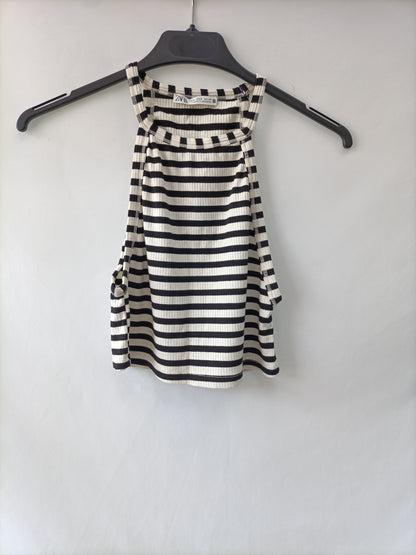 ZARA.Top halter rayas T.s
