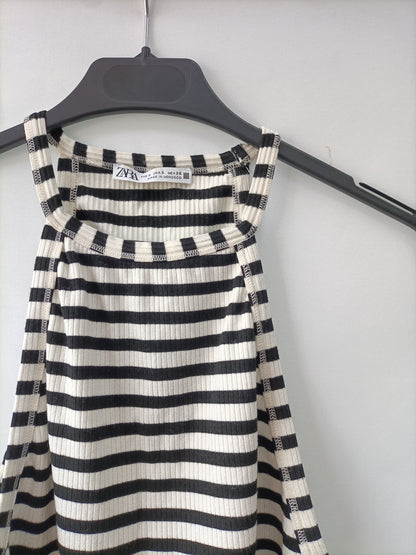 ZARA.Top halter rayas T.s