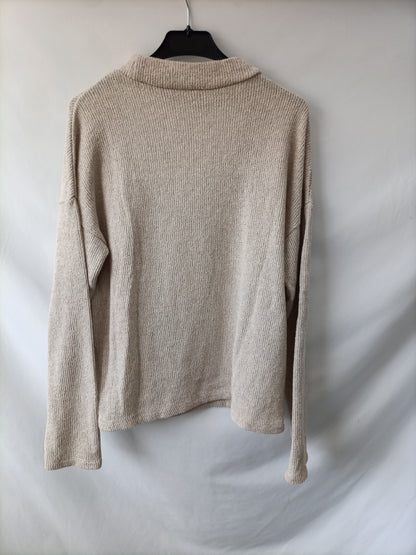 ZARA. Jersey beige choquer T.m