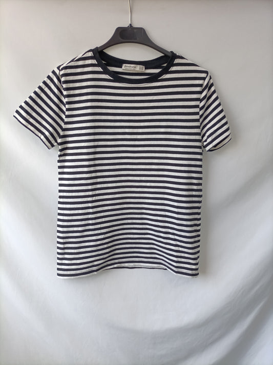 STRADIVARIUS. Camiseta de rayas T.xs