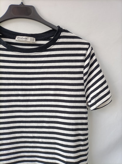 STRADIVARIUS. Striped T-shirt T.xs