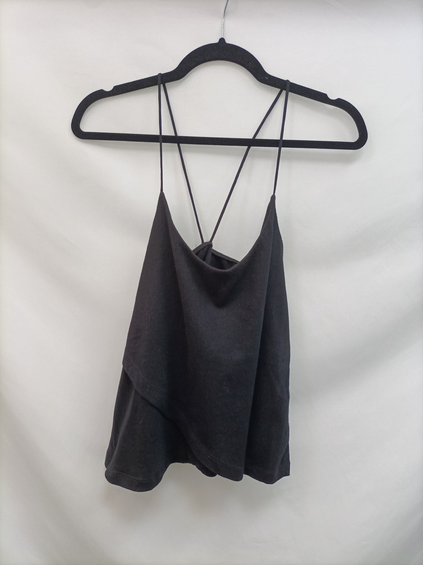 MANGO. Top Negro elástico.T.m