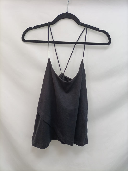 MANGO. Top Negro elástico.T.m