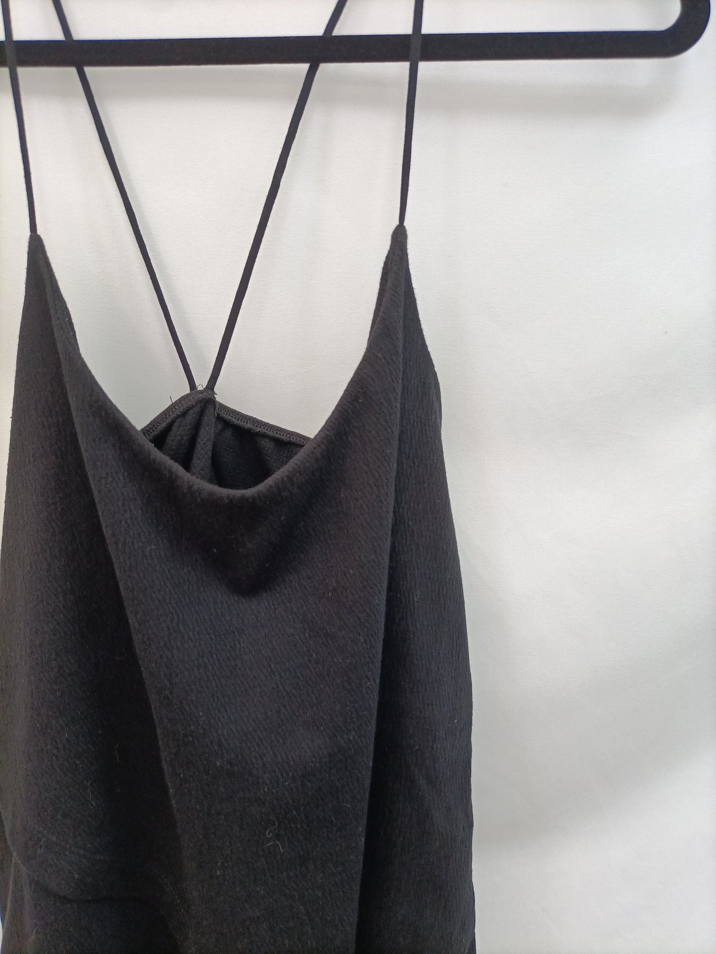 MANGO. Top Negro elástico.T.m