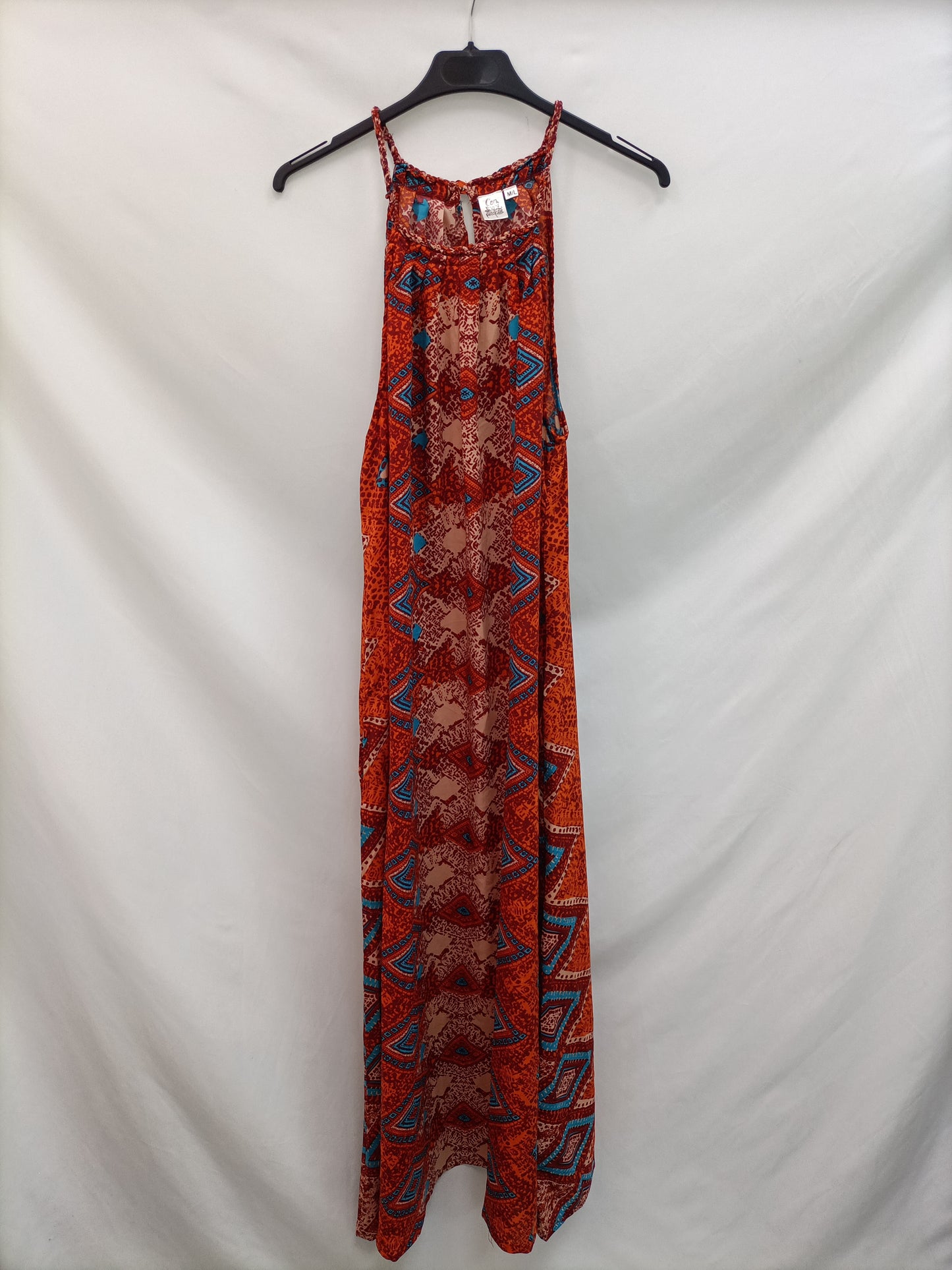 CON LUZ PROPIA. Vestido largo étnico T.m/l