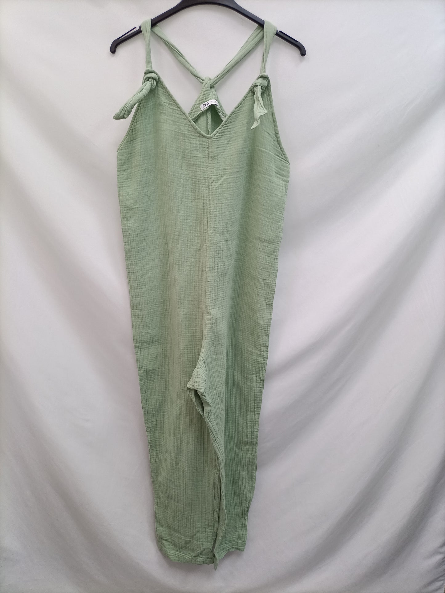 ZARA. Mono verde largo T.xs