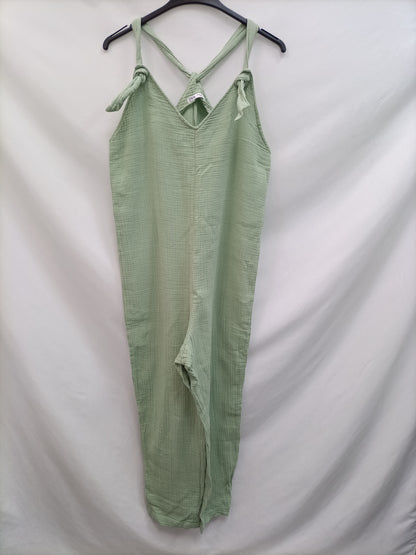ZARA. Mono verde largo T.xs