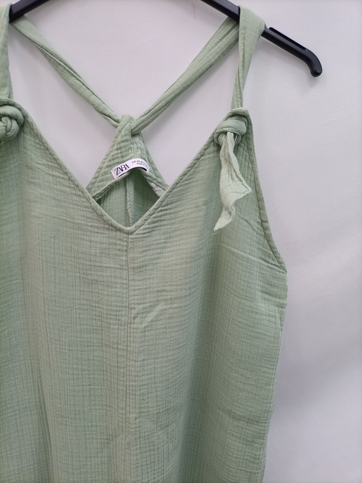 ZARA. Mono verde largo T.xs