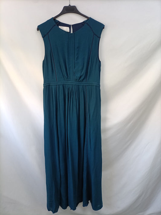 MANGO. Vestido largo verde T.m