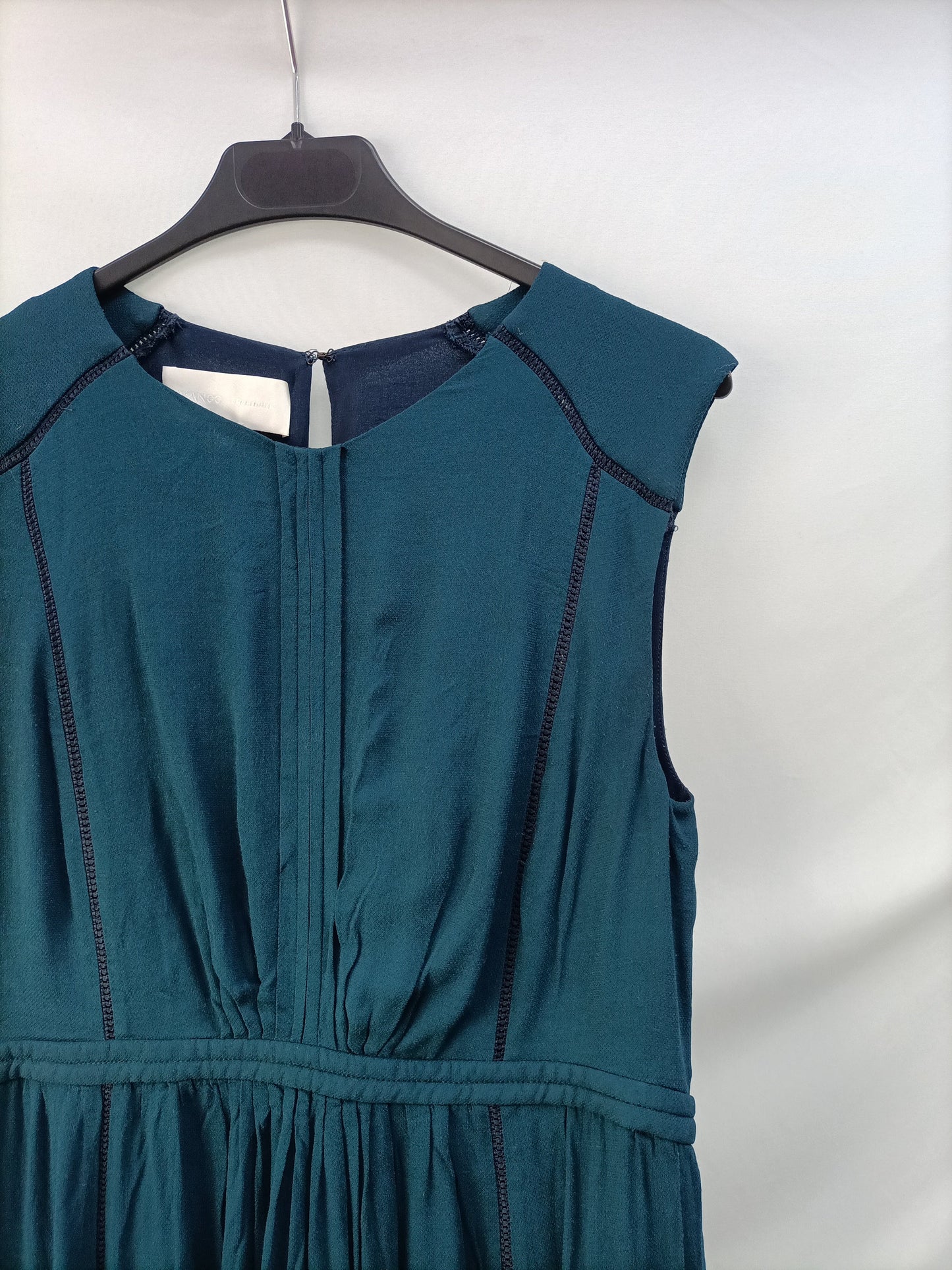 MANGO. Vestido largo verde T.m