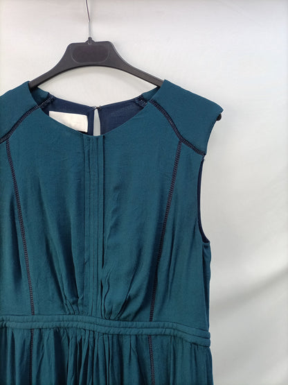 MANGO. Vestido largo verde T.m