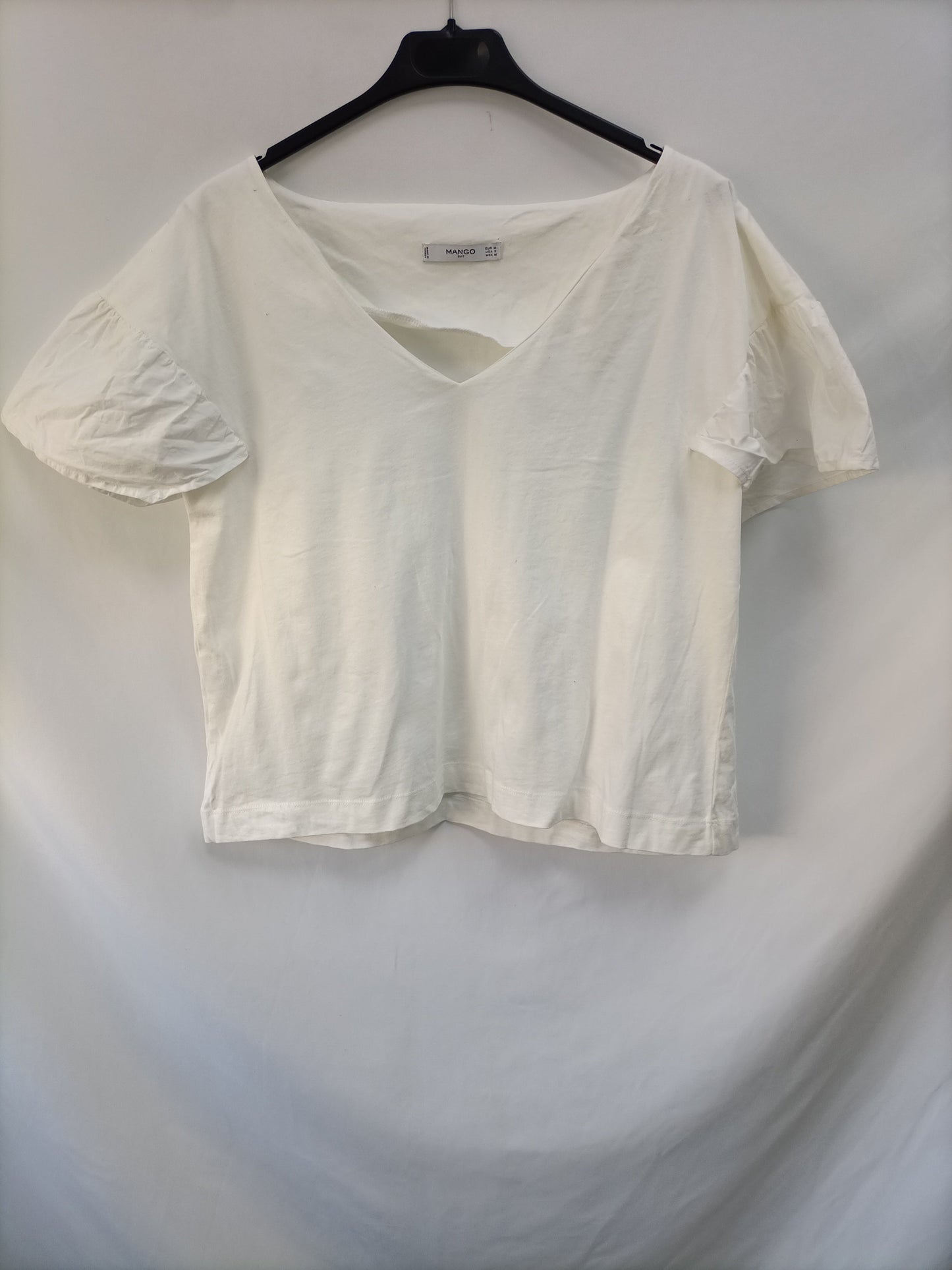 MANGO. Camiseta blanca T.m