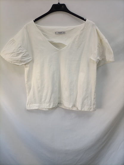 MANGO. Camiseta blanca T.m