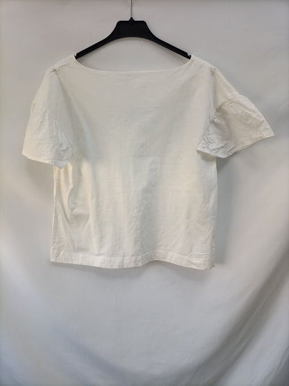 MANGO. Camiseta blanca T.m