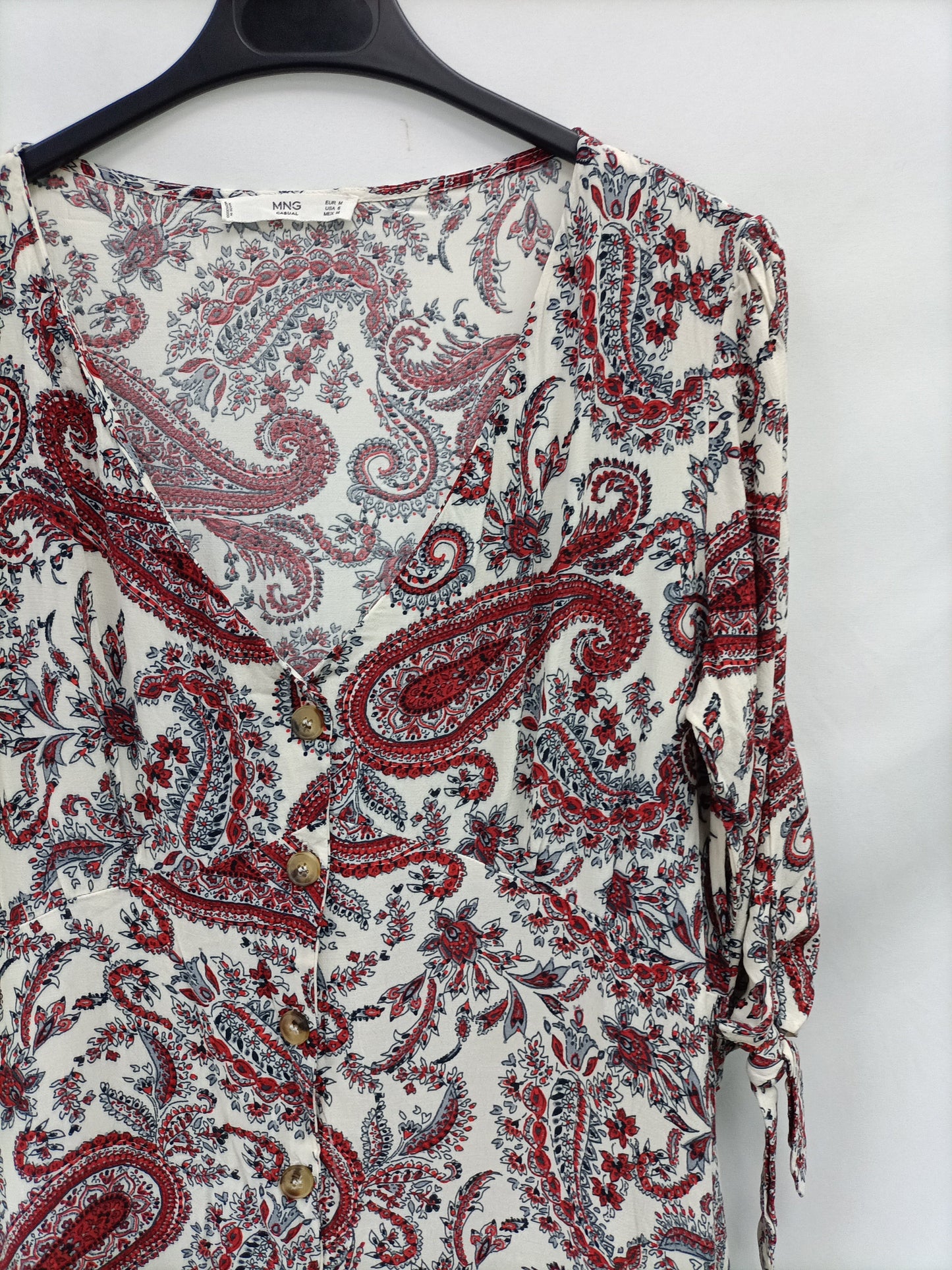 MANGO. Vestido midi amebas T.m