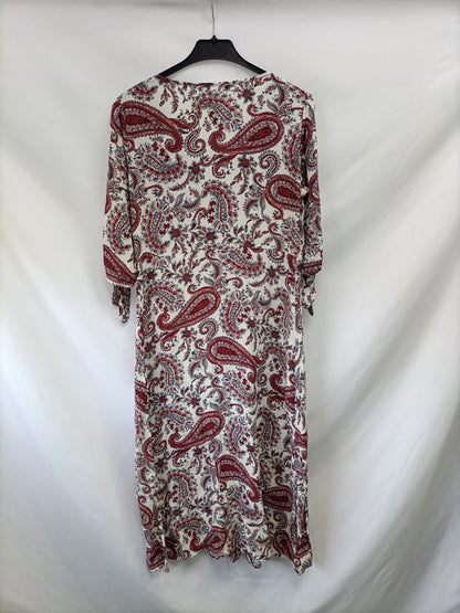 MANGO. Vestido midi amebas T.m