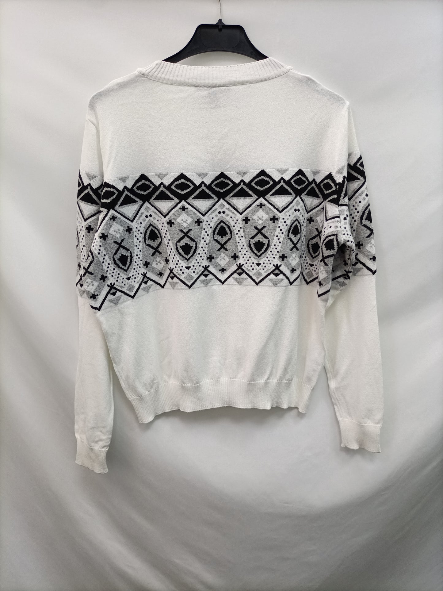 MANGO. Jersey blanco dibujos T.m