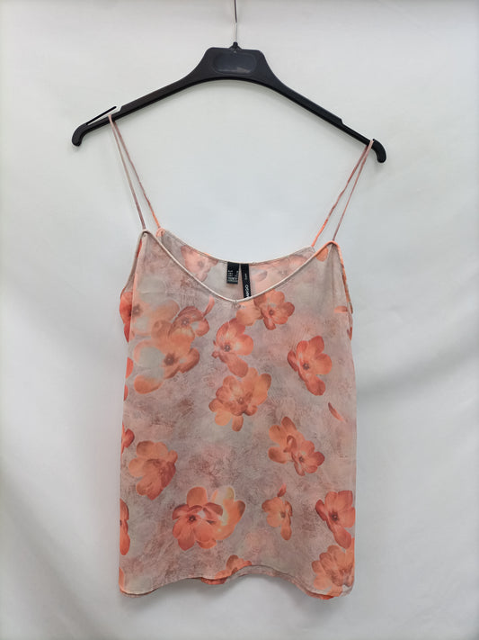 MANGO. Top lencero flores T.s