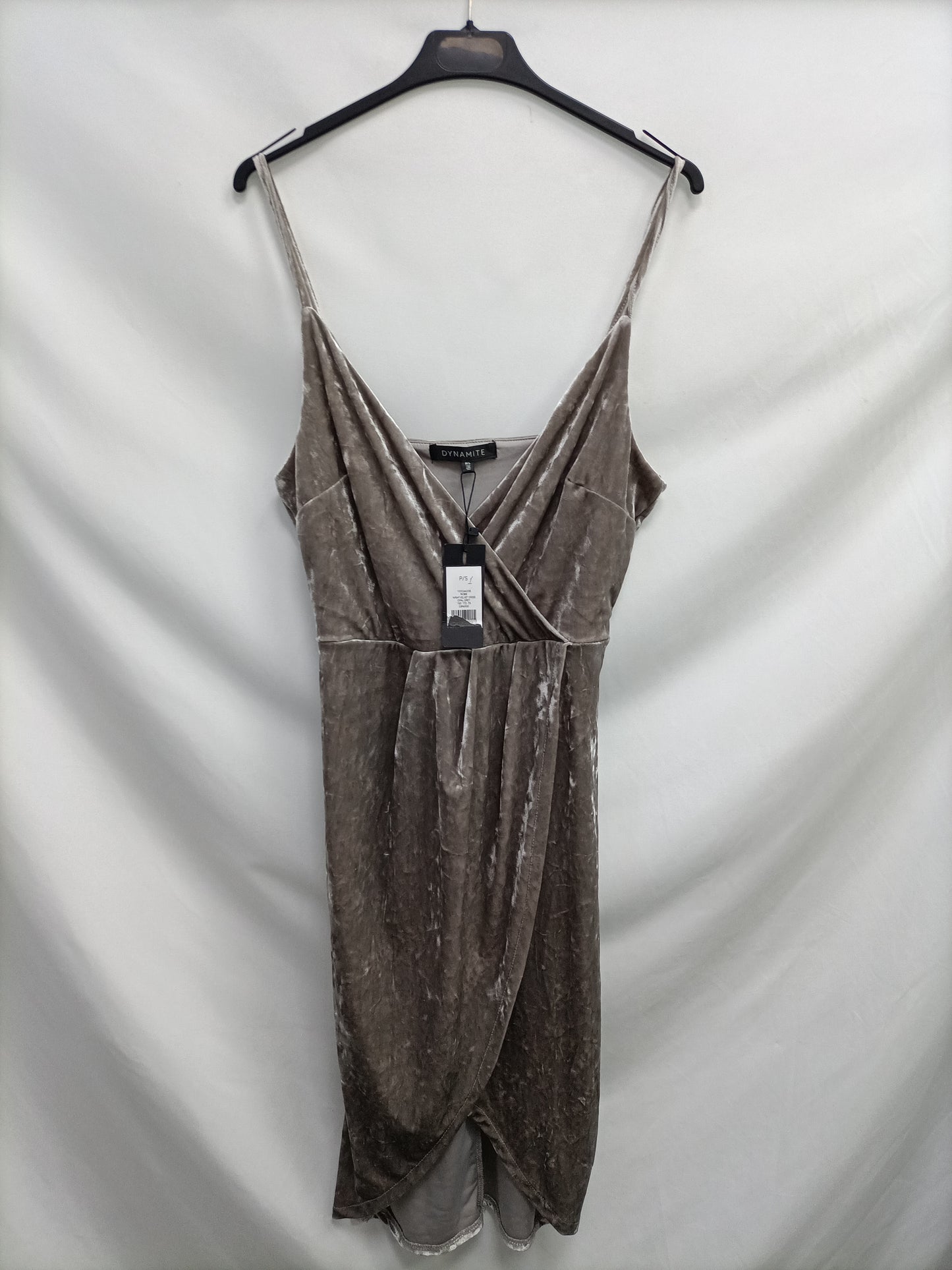 DYNAMITE. Vestido midi terciopelo T.s