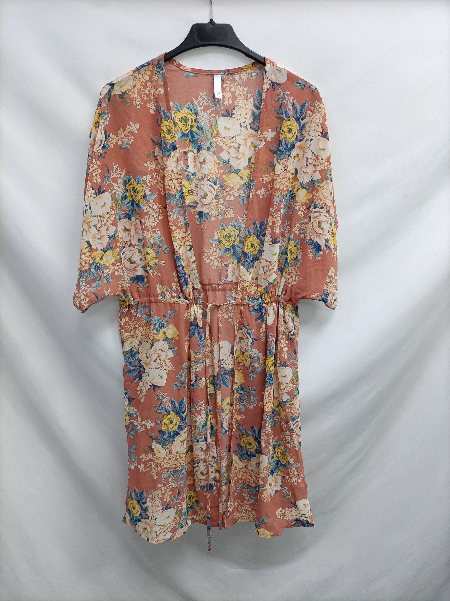 OTHERS. Pink floral kimono Tm/l
