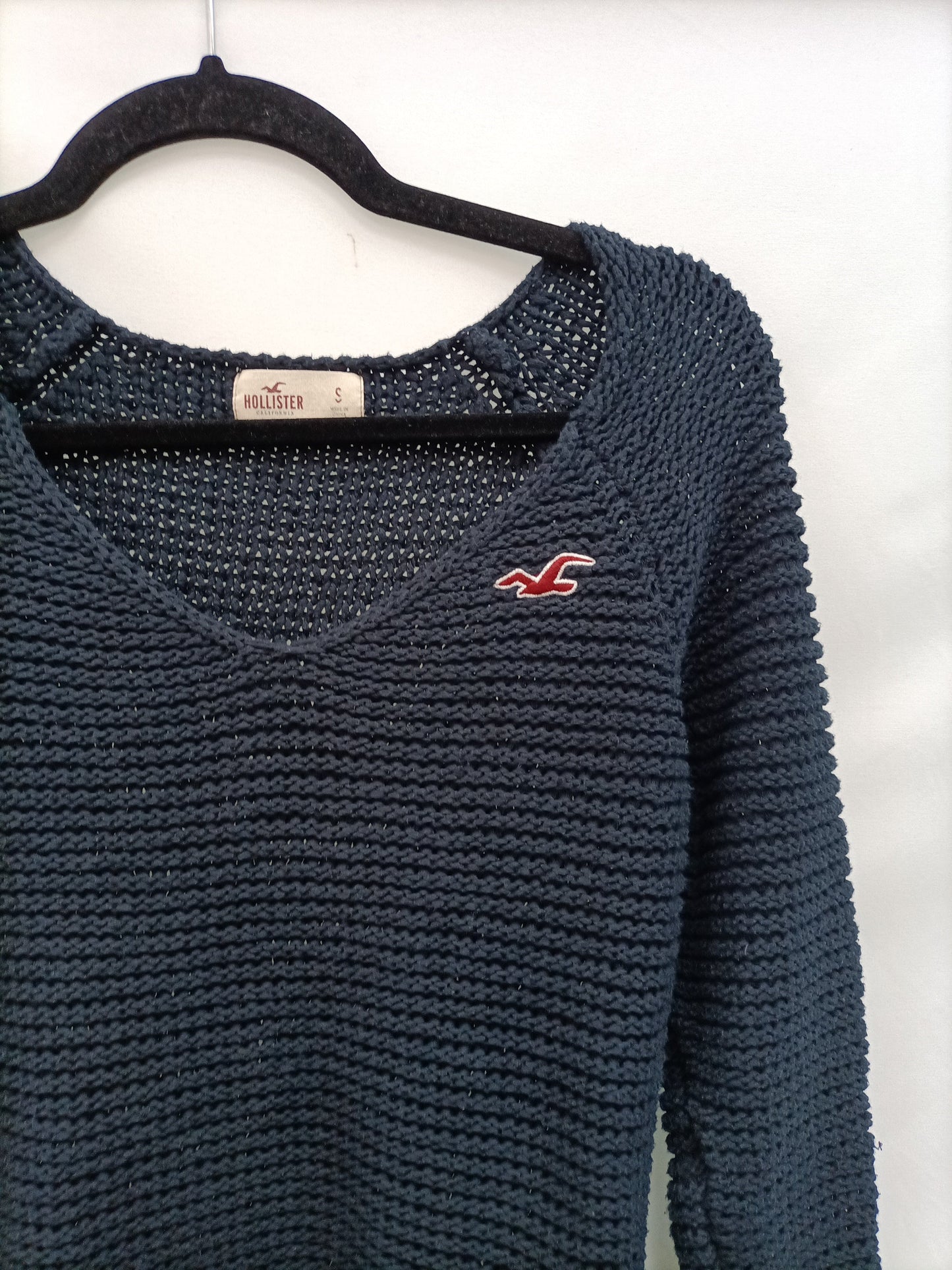 HOLLISTER. Jersey azul pinto T.s